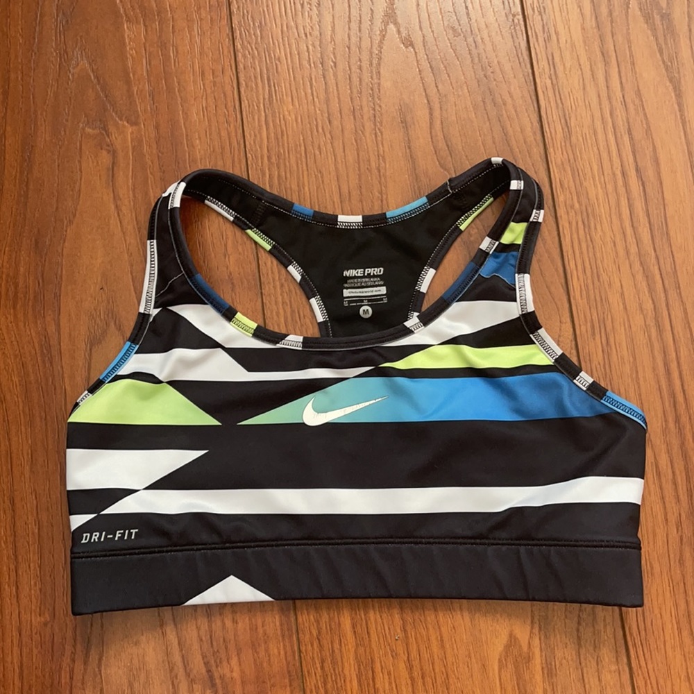 Nike Pro Dry-Fit multi color fun sports bra M